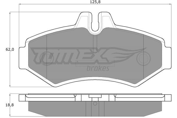 TOMEX BRAKES stabdžių trinkelių rinkinys, diskinis stabdys TX 12-34